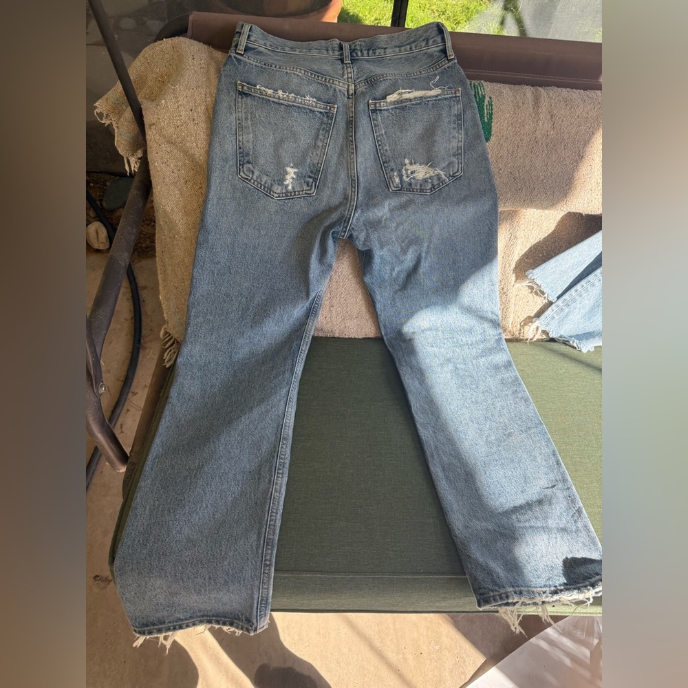 Agolde Women’s 90s Jeans - Distressed Straight Jeans - Picture 4 of 5